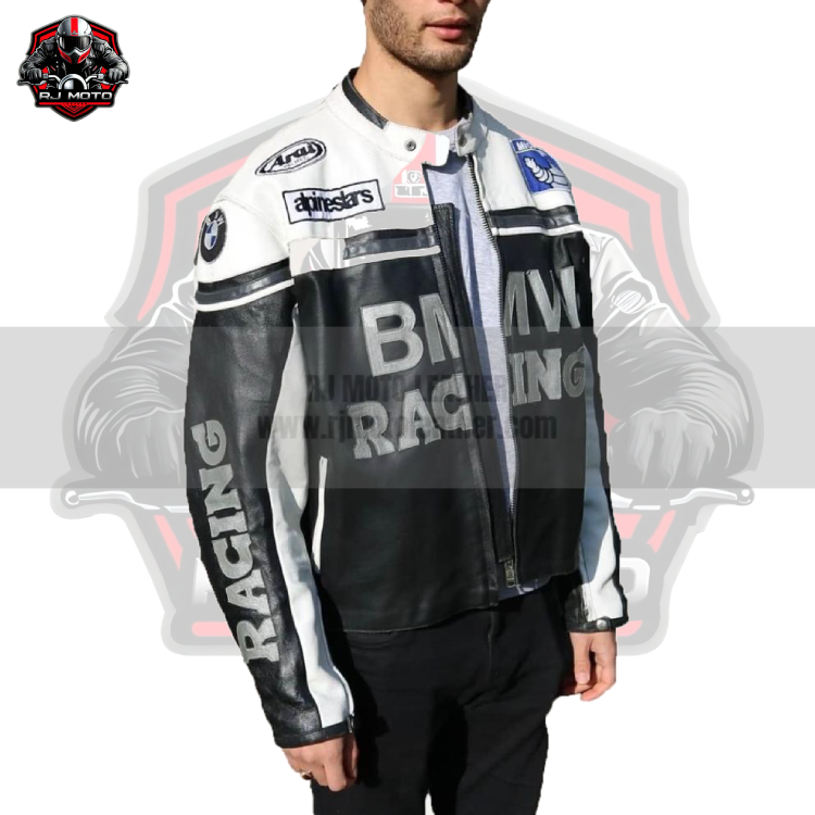 BMW Vintage Streetwear Motorbike Racing Leather Jacket – BMW Handmade Custom Motorcycle Vintage Jacket for Men & Women