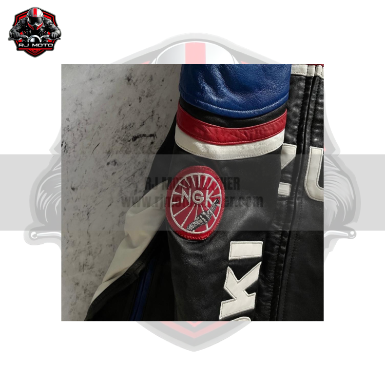 RJ IMAGES (6) Suzuki Vintage Streetwear Motorbike Racing Leather Jacket - Suzuki Handmade Custom Motorcycle Vintage Jacket for Men & Women