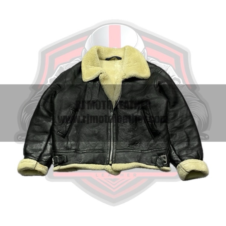 Shearling Bomber Leather Jacket — Vintage Aviator Style for Men | Winter Fashion Essential