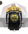 Lucky Strike Vintage Streetwear Motorbike Racing Leather Jacket