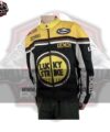 Lucky Strike Vintage Streetwear Motorbike Racing Leather Jacket