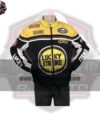 Lucky Strike Vintage Streetwear Motorbike Racing Leather Jacket