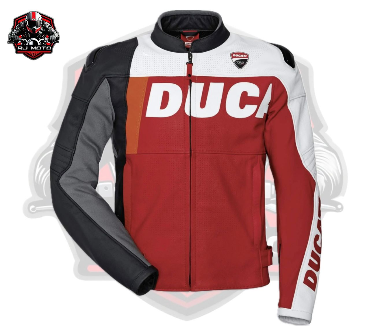 Ducati C2 Leather Motorcycle Jacket - CE Approved Protection - Exclusive New Model